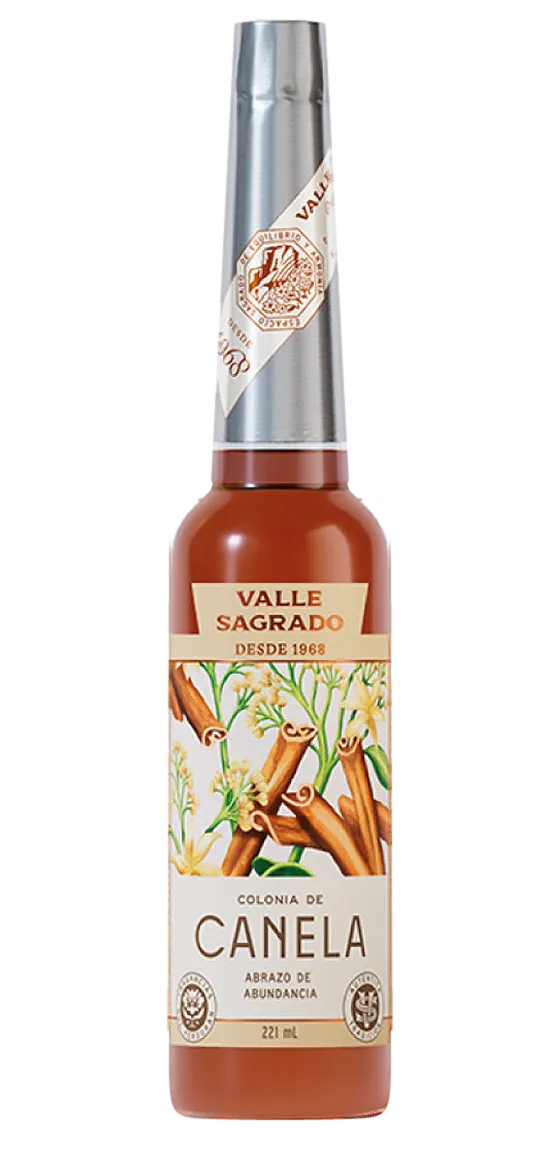 Botella de Colonia de Canela, línea Valle Sagrado