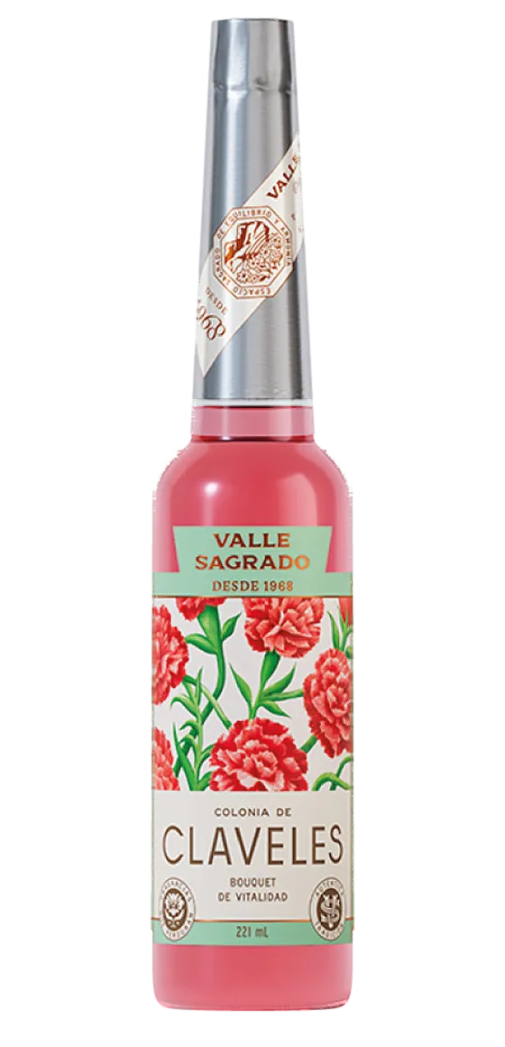 Botella de Colonia de Claveles, línea Valle Sagrado