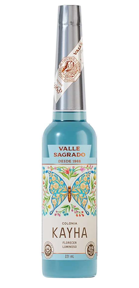 Botella de Colonia Kayha, línea Valle Sagrado
