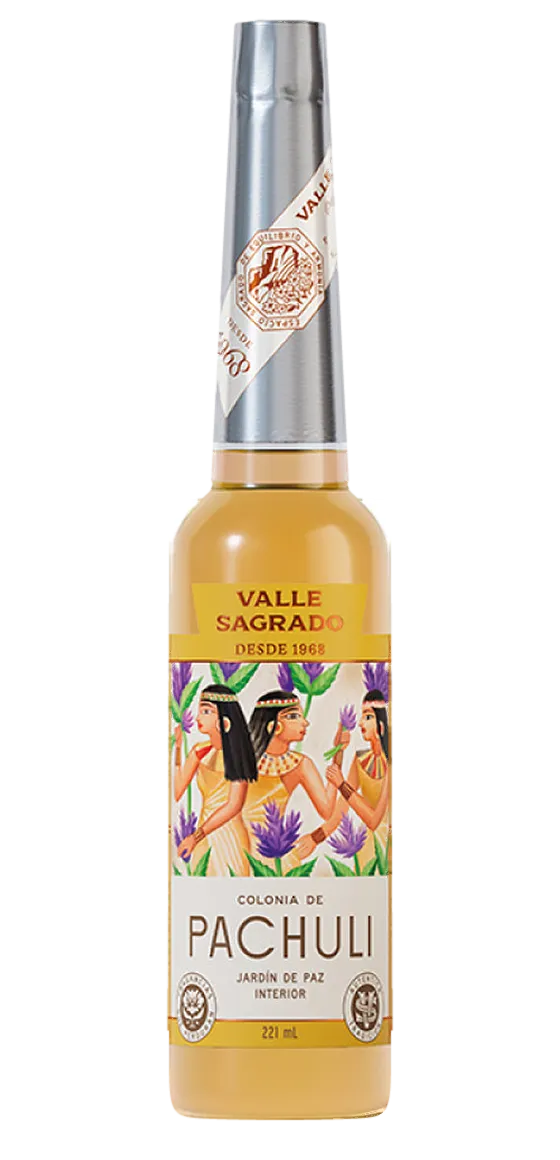 Botella de Colonia de Pachuli, línea Valle Sagrado