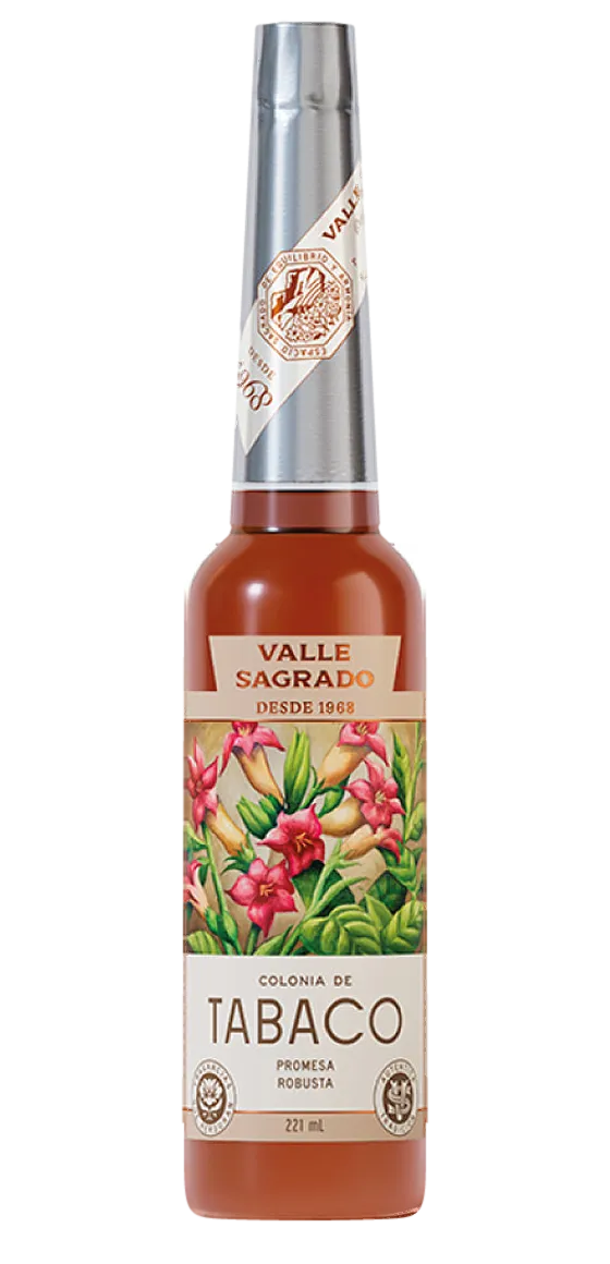 Botella de Colonia de Tabaco, línea Valle Sagrado