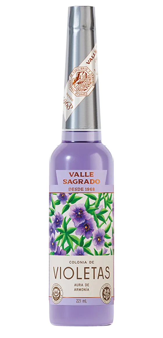 Botella de Colonia de Violetas, línea Valle Sagrado